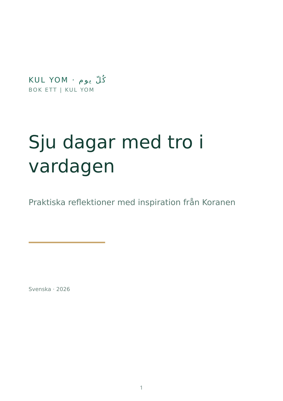 Omslag till Sju dagar med tro i vardagen