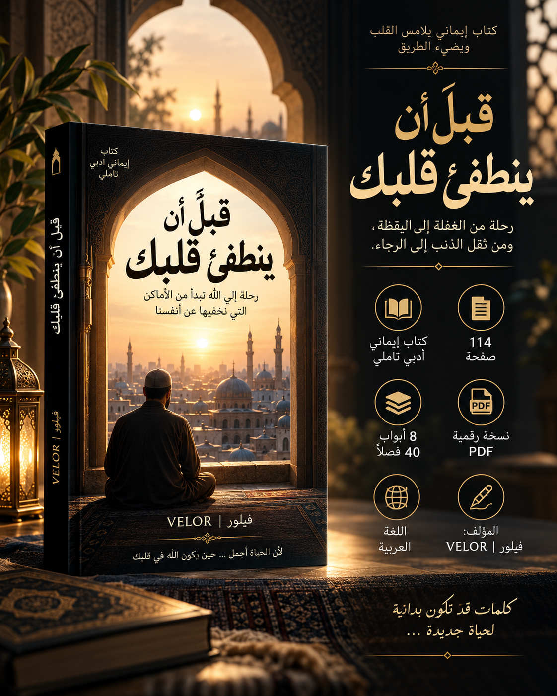 صورة ترويجية لكتاب قبل أن ينطفئ قلبك - 114 صفحة - PDF عربي