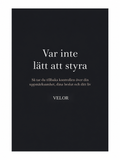 Var inte lätt att styra bokomslag - VELOR