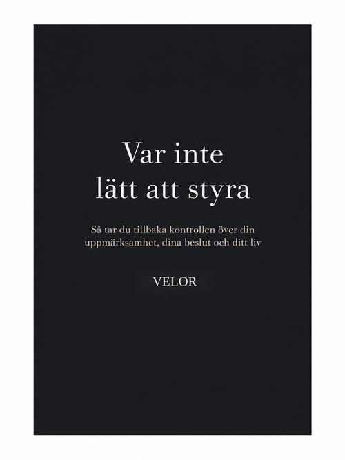 Var inte lätt att styra bokomslag - VELOR
